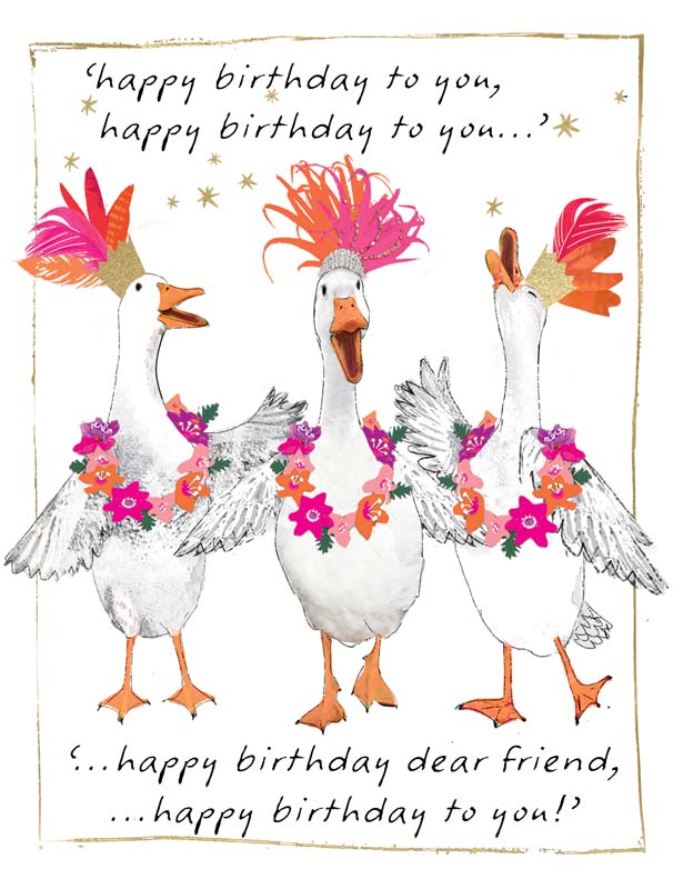 Funny Goose Birthday Card Pack | Set of 2 Singing Goose Cards