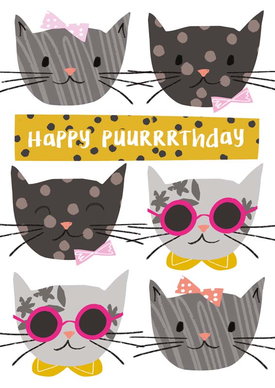 Cat Birthday Cards 2 Pack