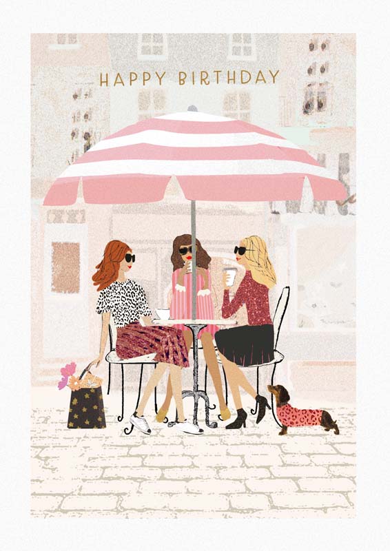 Chic birthday 2-pack (2PK640) with fashion illustrations