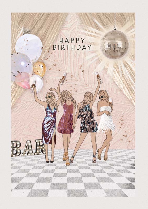 Girls Night Celebration Card Pack | Set of 2 Glamorous Birthday Cards