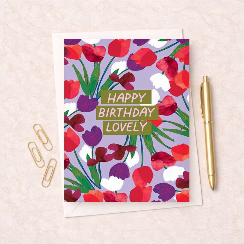Vibrant floral birthday card with heartfelt message, perfect for spreading joy and love on a special day.