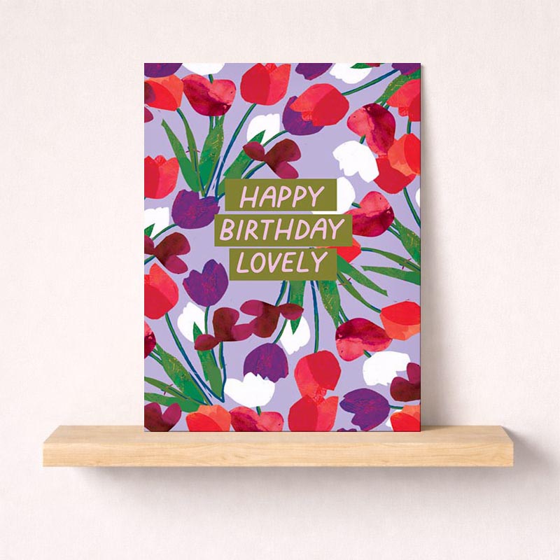 Vibrant floral birthday card with heartfelt message, perfect for spreading joy and love on a special day.