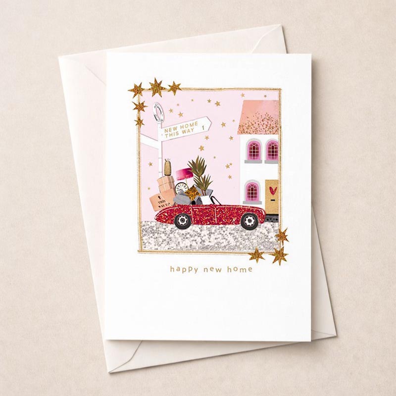 Vintage car with a pineapple in the back on a pink background, perfect for spreading joy during the festive season.