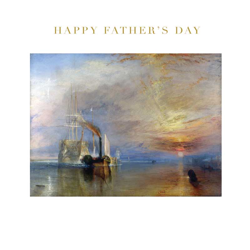 Boats Seascape A heartwarming greetings card featuring a ship in water, perfect for a dad who loves the sea.