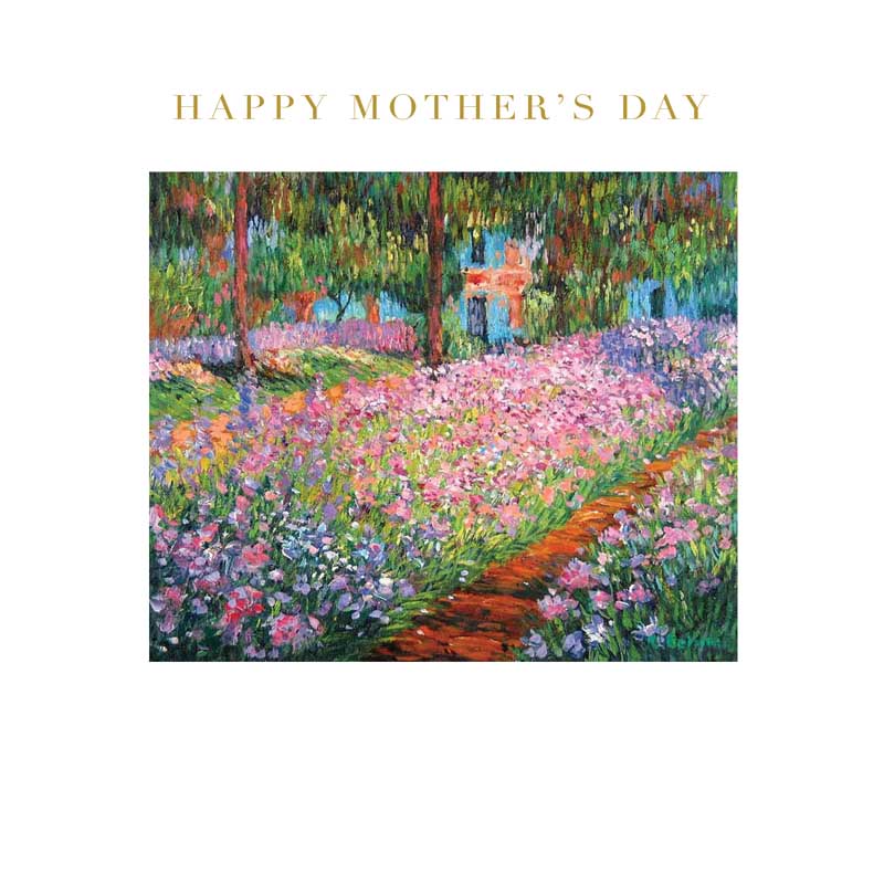 Meadow Of Flowers Colorful garden greetings card perfect for Mother's Day, filled with flowers and trees to show love and appreciation.