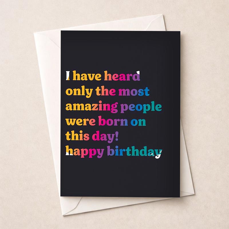 Charming modern birthday card with warm quote to make their day special.