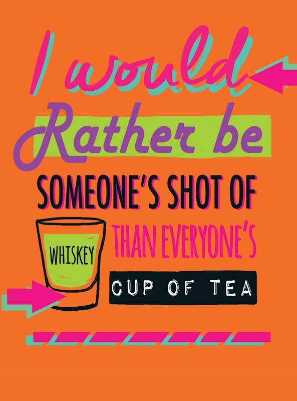 A sweet tea-themed greetings card with pastel colours and a heartwarming quote, perfect for spreading cheer.