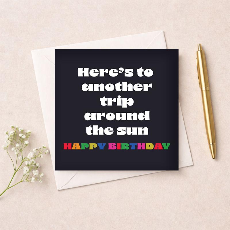 A warm and elegant birthday greetings card with a heartfelt message for celebrating another year of life and growth.