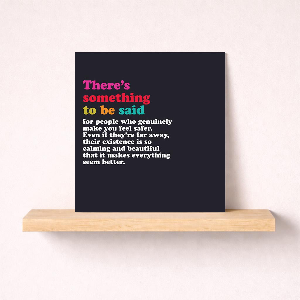 A card depicting a comforting presence from afar, perfect for showing love and gratitude to someone special.