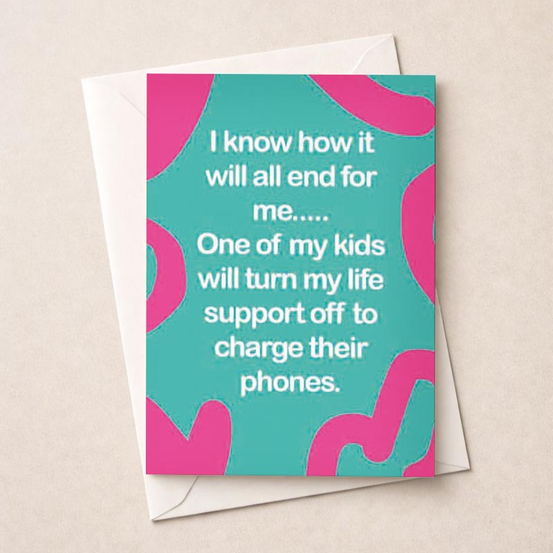 Heartwarming greetings card celebrating the circle of life and parental love. A touching sentiment for family bonds.