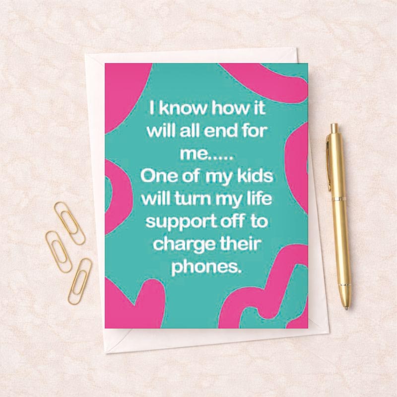 Heartwarming greetings card celebrating the circle of life and parental love. A touching sentiment for family bonds.